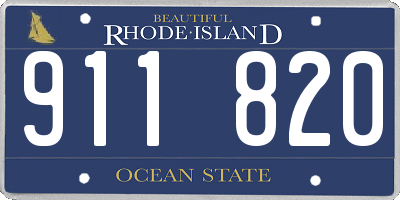 RI license plate 911820