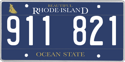 RI license plate 911821
