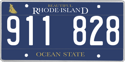 RI license plate 911828