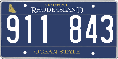 RI license plate 911843