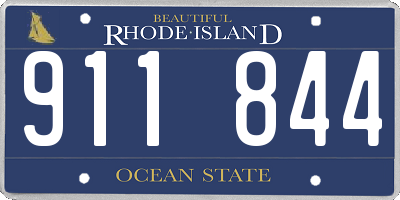 RI license plate 911844