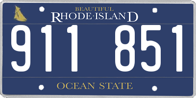 RI license plate 911851