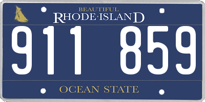 RI license plate 911859