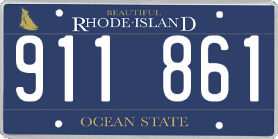 RI license plate 911861