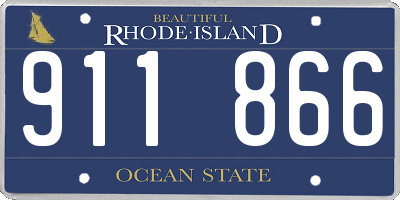 RI license plate 911866