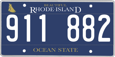 RI license plate 911882