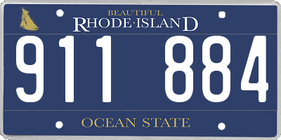 RI license plate 911884