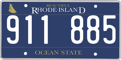 RI license plate 911885