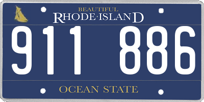 RI license plate 911886