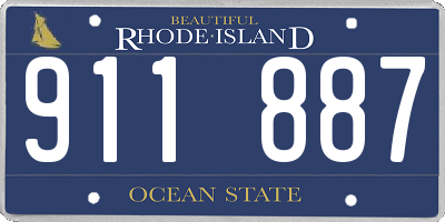 RI license plate 911887
