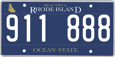 RI license plate 911888