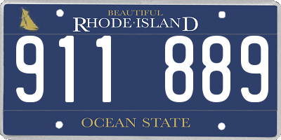 RI license plate 911889