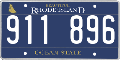 RI license plate 911896