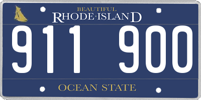 RI license plate 911900