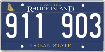 RI license plate 911903