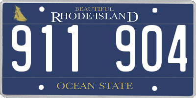 RI license plate 911904