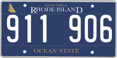 RI license plate 911906