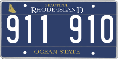 RI license plate 911910
