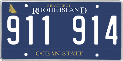 RI license plate 911914