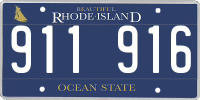 RI license plate 911916