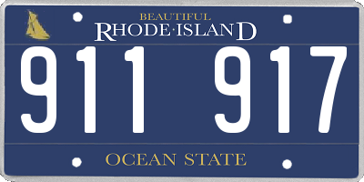 RI license plate 911917