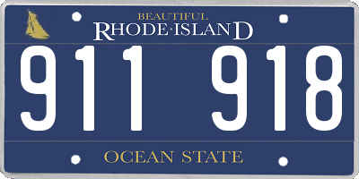 RI license plate 911918