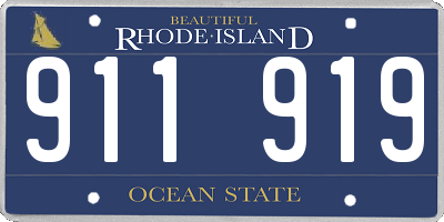 RI license plate 911919