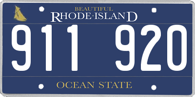 RI license plate 911920