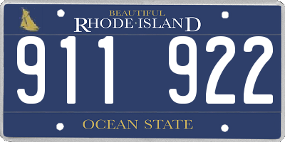 RI license plate 911922