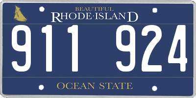 RI license plate 911924