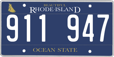 RI license plate 911947