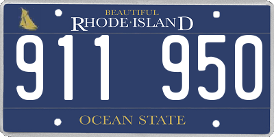 RI license plate 911950