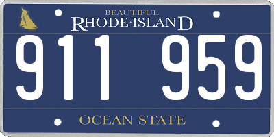RI license plate 911959