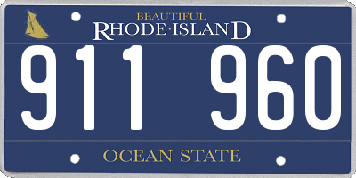 RI license plate 911960