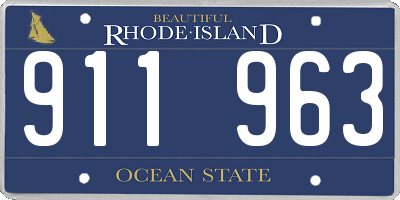 RI license plate 911963