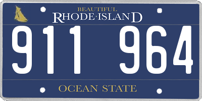 RI license plate 911964