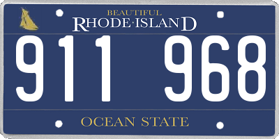 RI license plate 911968