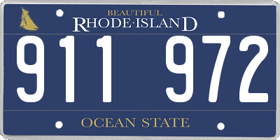 RI license plate 911972