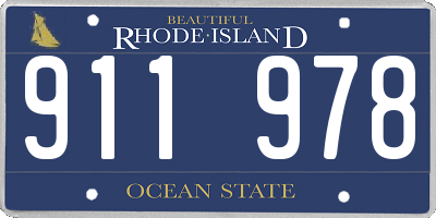 RI license plate 911978