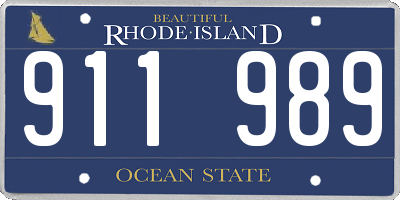 RI license plate 911989