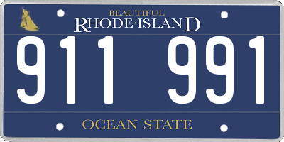 RI license plate 911991