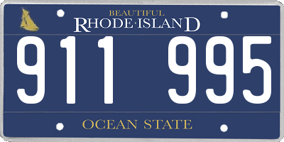 RI license plate 911995
