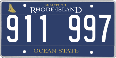 RI license plate 911997