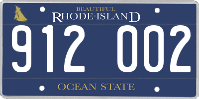 RI license plate 912002