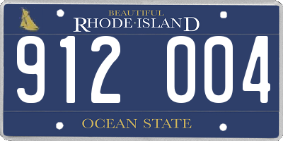 RI license plate 912004