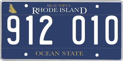 RI license plate 912010