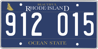 RI license plate 912015