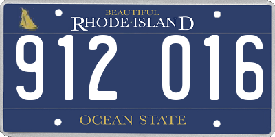 RI license plate 912016