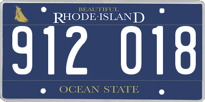 RI license plate 912018
