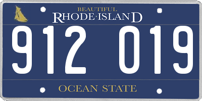 RI license plate 912019